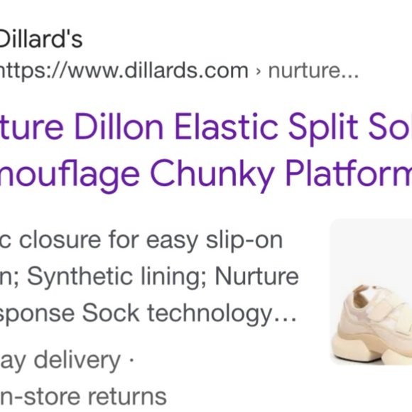 NURTURE DILLON ELASTIC SPLIT SOUL CAMO CHINKY PLATFORM SZ 5.5 - Picture 9 of 9